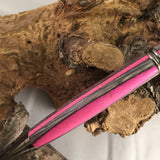 Slimline Twist Pen - Pink & Black Spectrawood w/Gun metal