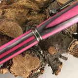 Slimline Twist Pen - Pink & Black Spectrawood w/Gun metal