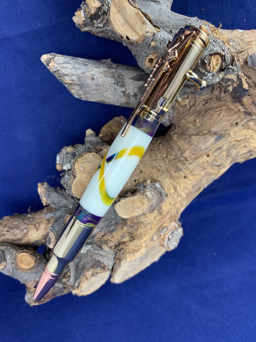 30 Caliber Bolt Action pen in resin pattern