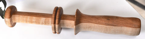 Wraps per inch yarn gauge - hand-turned curly maple & cherry wood