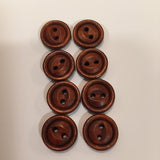 9/16" wood buttons - Quantity of 8