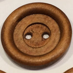 3/4" wood buttons - Quantity of 6