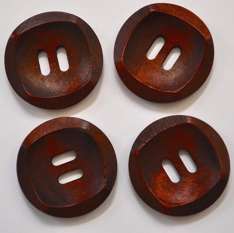 1 3/16" wood buttons - Quantity of 4